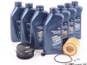 Genuine BMW Oil Change Kit - With ECS Aluminum Oil Filter Cap