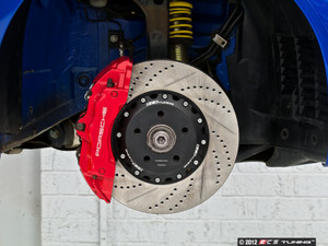 Front Big Brake Kit - Stage 4 - 2-Piece Cross Drilled & Slotted Rotors (352x32) | ES4103