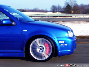 Front Big Brake Kit - Stage 5 - 2-Piece Cross-Drilled & Slotted Rotors (358x32) | ES4406