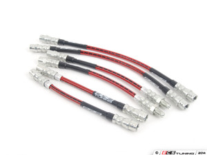 Front & Rear Exact-Fit Stainless Steel Brake Lines - Kit | ES5735