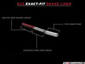 Front & Rear Exact-Fit Stainless Steel Brake Lines - Kit | ES3173657