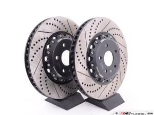 Front Big Brake Kit - Stage 3 - 2-Piece Cross-Drilled & Slotted Rotors (352x32) | ES3129769