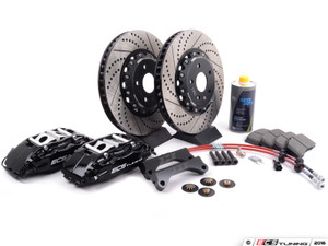 Front Big Brake Kit - Stage 3 - 2-Piece Cross-Drilled & Slotted Rotors (352x32) | ES3129771