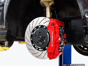 Front Big Brake Kit - Stage 5 - 2-Piece Cross-Drilled & Slotted rotors (358x32) | ES3184641