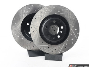 Front Big Brake Kit - Stage 2 - Cross Drilled & Slotted Rotors (345x30) | ES3537749