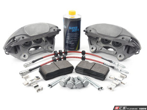 Front Big Brake Kit - Stage 2 - Cross Drilled & Slotted Rotors (345x30) | ES3537749