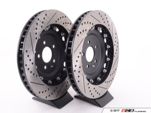 Front Cross-Drilled & Slotted 2-Piece Brake Rotors - Pair (380x34) | ES2804479