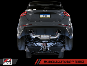 AWE Ford Focus RS SwitchPath? Cat-back Exhaust - Chrome Silver Tips