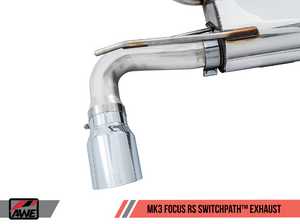AWE Ford Focus RS SwitchPath? Cat-back Exhaust - Chrome Silver Tips