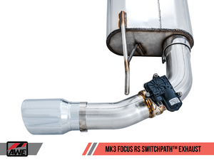 AWE Ford Focus RS SwitchPath? Cat-back Exhaust - Diamond Black Tips