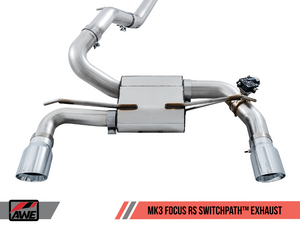 AWE Ford Focus RS SwitchPath? Cat-back Exhaust - Diamond Black Tips