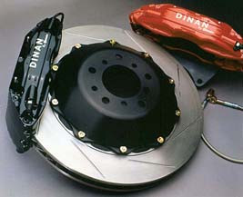 Dinan by Brembo Rear Brakes ? Black Calipers With Slotted Rotors for BMW 525i 528i 530i 540i M5 E39