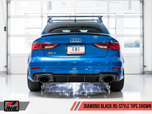 AWE SwitchPath? Exhaust for Audi 8V RS 3 - Diamond Black RS-style Tips
