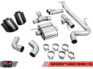 AWE SwitchPath? Exhaust for Audi MK3 TT RS - Diamond Black RS-style Tips