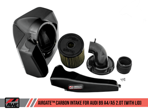 AWE AirGate? Carbon Fiber Intake for Audi B9 A4 / A5 2.0T - With Lid