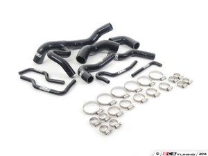 9 piece Silicone Coolant Hose Kit with clamps - black