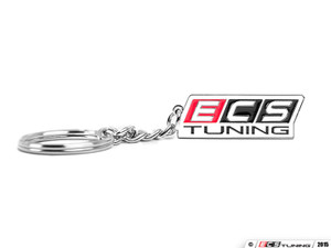 ECS Logo Keychain - Red/Black