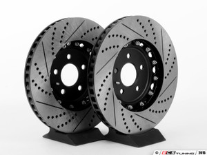 Front Big Brake Kit - Stage 3 - 2-Piece Cross Drilled & Slotted Rotors (345x30)