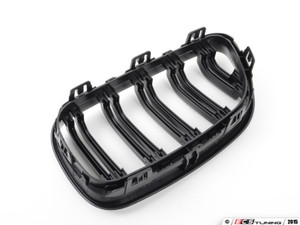 Dual Slats Blackout Grille Set - Gloss Black