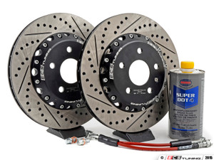 Rear Brake Kit - Stage 1 - 2-Piece Cross Drilled & Slotted Rotors (310x22)