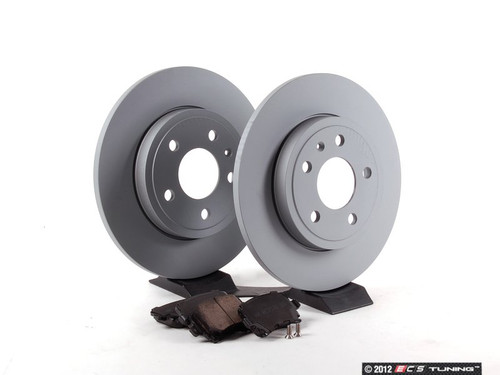 Rear Brake Service Kit - Zimmerman Rotors & Akebono Euro Ceramic Pads
