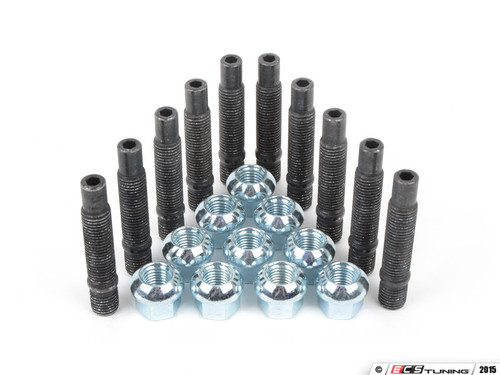Wheel Stud Conversion Kit - M12x1.5 with ball seat lug nuts - Set Of 10