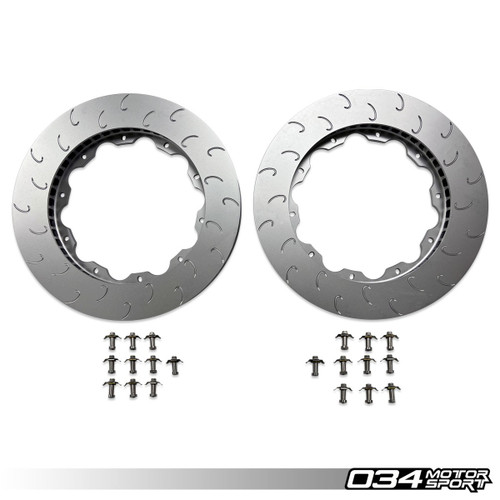 034Motorsport REPLACEMENT FRONT ROTOR RING SET, 390MM STAGE 2, GEN 1 & 1.5 AUDI R8 4.2 V8 & 5.2 V10