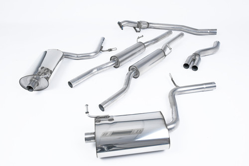 Milltek Cat Back Resonated with 100mm Jet Tips - A4 1.8T B6 quattro - 5 speed
