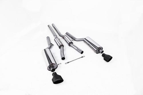 Milltek Cat Back Resonated Exhaust - Black Oval Tips - RS6 C5 V8 Bi-Turbo Saloon & Avant