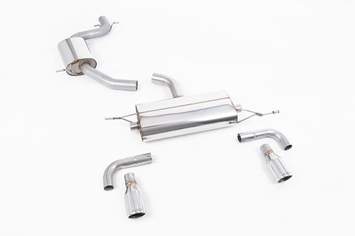 Milltek 2.75" Resonated Cat Back Exhaust - 90mm Polished Jet Tips - MK6 GTI 2.0T