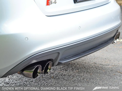 AWE Tuning Audi S4 3.0T Track Edition Exhaust - Diamond Black Tips (90mm)