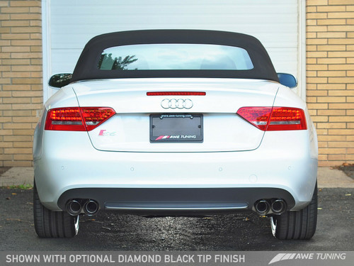 AWE Tuning S5 Cabrio Touring Edition Exhaust System (Exhaust + Resonated Downpipes) - Diamond Black Tips