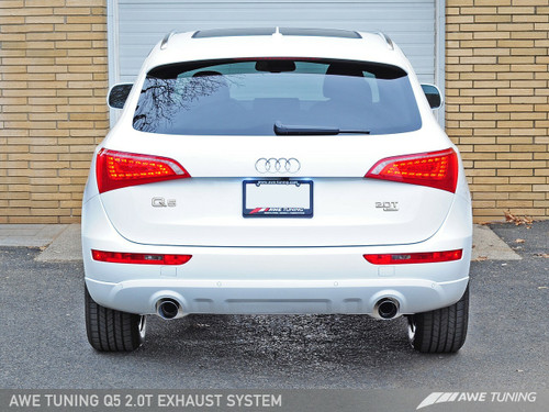 AWE Tuning Q5 2.0T Touring Edition Exhaust - Diamond Black Tips