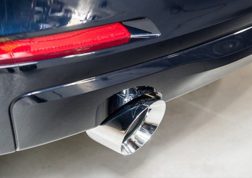 AWE Tuning BMW F30 320i Touring Edition Exhaust + Performance Mid Pipe, Single Side -- Chrome Silver Tip (102mm)