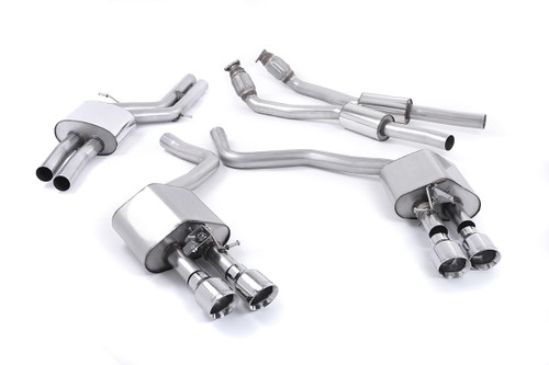 Milltek Resonated Valvesonic Cat Back Exhaust With Polished Silver Tips - Audi S6 / S7 Sportback 4.0 TFSI Quattro