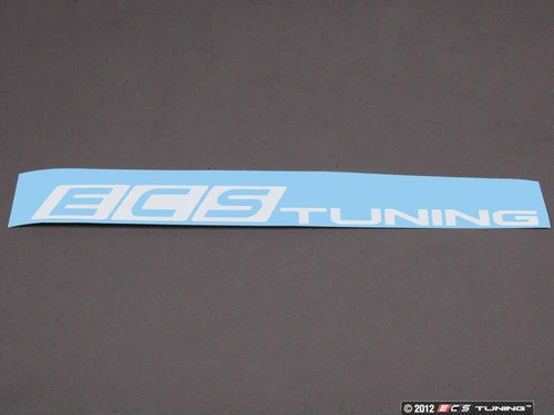 White ECS Tuning Window Sticker - Priced Each | ES4706