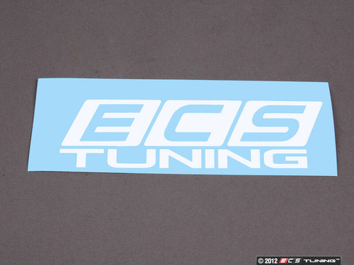 White ECS Tuning Window Sticker - Priced Each