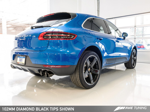 AWE Tuning Porsche Macan Touring Edition Exhaust System - Diamond Black 102mm Tips