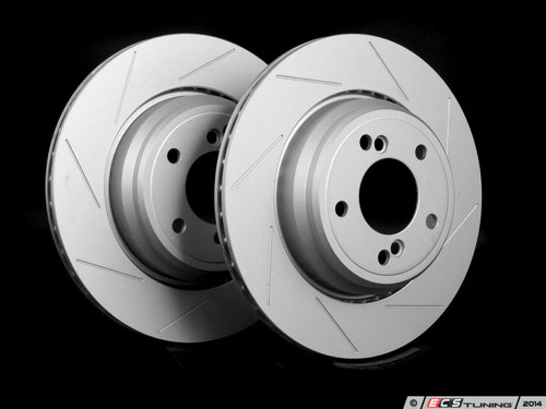 Rear Slotted Brake Rotors - Pair (328x20)