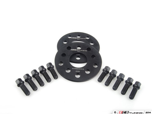 ECS Wheel Spacer & Bolt Kit - 8mm With Black Ball Seat Bolts