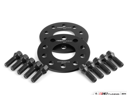 Wheel Spacer & Bolt Kit - 8mm With Black Conical Seat Bolts