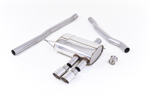 Milltek Non Resonated 2.75" Cat Back Exhaust - Twin 90mm GT Polished Tips - F56 Cooper S 2.0 Turbo Milltek Non Resonated 2.75" Cat Back Exhaust - Twin 90mm GT Polished Tips - F56 Cooper S 2.0 Turbo