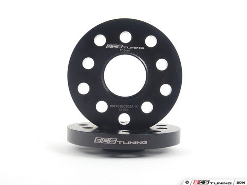 ECS Wheel Spacer & Bolt Kit - 17.5mm With Black Conical Seat Bolts