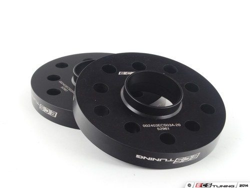 ECS Wheel Spacer & Bolt Kit - 20mm With Black Ball Seat Bolts