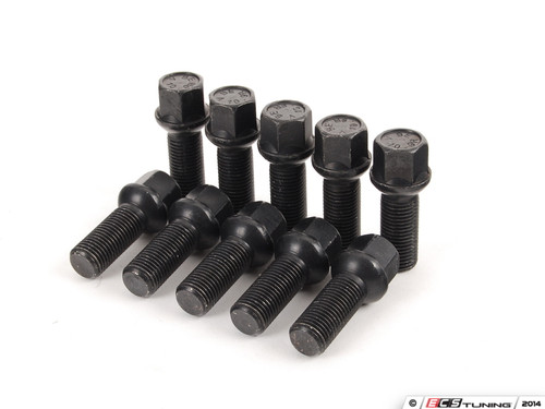 ECS Wheel Spacer & Bolt Kit - 6mm With Black Ball Seat Bolts