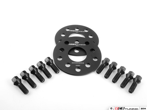 ECS Wheel Spacer & Bolt Kit - 6mm With Black Conical Seat Bolts