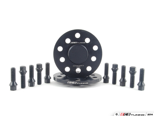 ECS Wheel Spacer And Bolt Kit - 10mm With Black Conical Seat Bolts