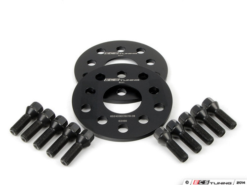 ECS Wheel Spacer & Bolt Kit - 8mm With Black Conical Seat Bolts