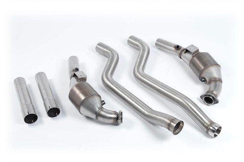 Milltek 2.75" Primary Hi-Flow Cats & Secondary Cat Bypass Pipes - Fits with original exhaust - C63 AMG