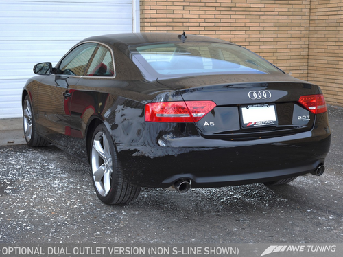 AWE Tuning A5 2.0T Touring Edition Exhaust - Dual Outlet, Diamond Black Tips